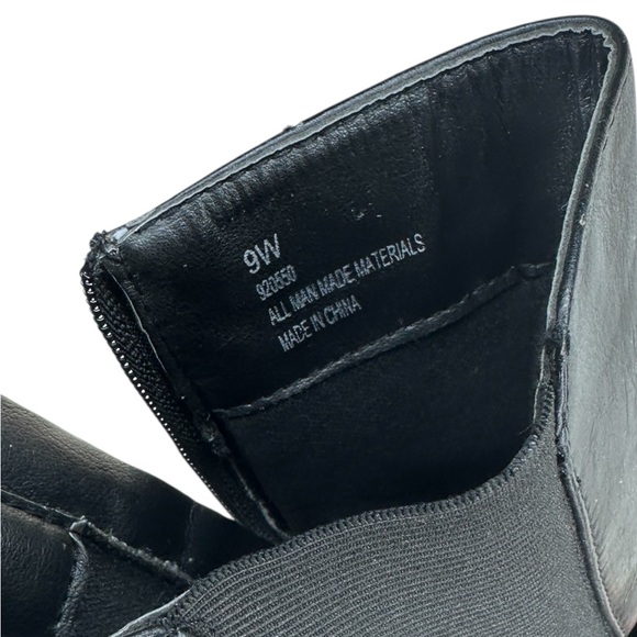 Lane Bryant Black High Heel Ankle Boots with buckle strap size 9 - Picture 8 of 9